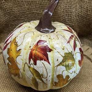 Fall Painted Resin Pumpkin