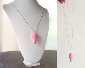 Cotton Candy Sterling Silver Necklace | Fairy Floss Jewelry | Candy Floss Silver 925 Necklace | Unique Handmade Gift for Her, Mom, Daughter