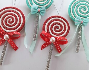 Faux Lollipop with Silver Shiny Sparkling Crystal Rhinestones - Fake Lollipops, Candy Decor, Photo Props, Party Favors, Unique Handmade Gift