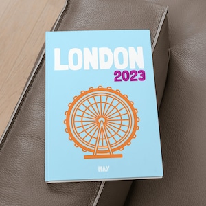 LONDON Trendy Travel Coffee Table Photo Book Cover - Editable Canva Template - Designer Inspired - Digital Download