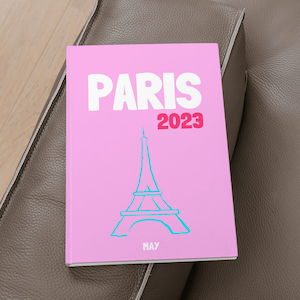 PARIS Trendy Travel Coffee Table Photo Book Cover - Editable Canva Template - Designer Inspired - Digital Download
