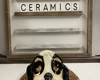 Handmade Dog Eyeglass Holder | Ceramic Glasses Stand | Cute Puppy Glasses Holder | Bernese Mountain Dog | Gift for Dog Lovers
