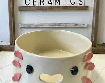 Axolotl Yarn Bowl Cute Hand Made