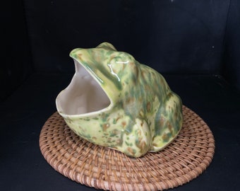 Pistachio Frog Scrubby Holder “Vintage Style”