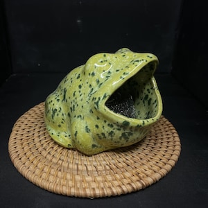 Lime Speckle Frog Scrubby Holder