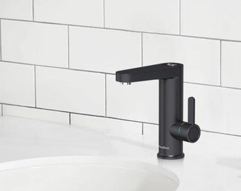 Briwellna | Elektrischer Wasserhahn Heizung 220V I 2-in-1 I Premium schwarz Armatur | Wasserhahn Küche I sofort-Boiler-Wasserhahn