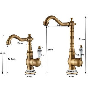 Gold Wasserhahn Messing klein IWaschbecken Küche Bad I Einhandmischer heiß und kalt Wasserhahn I Faucet Kitchen Bild 7