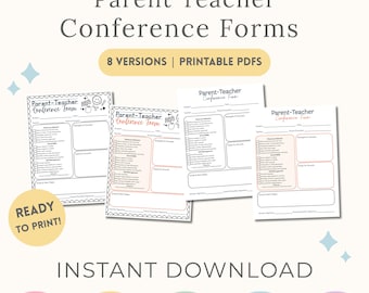 Parent Teacher Conference Forms | Behavior Checklist | Rating Scale & Checklist Versions | Teacher Organization Printable