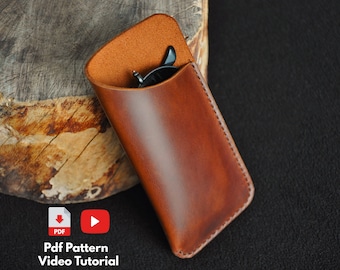 Leather Glasses Case Pattern with Video Tutorial (PDF Pattern)