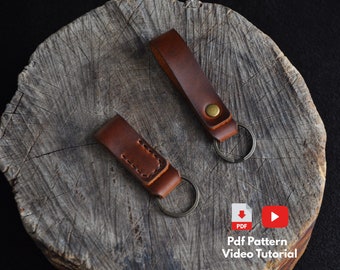 Leather Keychain PDF Pattern: 2 Simple Designs (Video Tutorial)