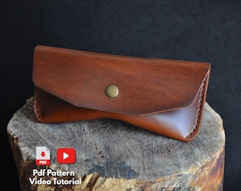 Leather Glasses Case PDF Pattern with Video Tutorial (A4 Size)