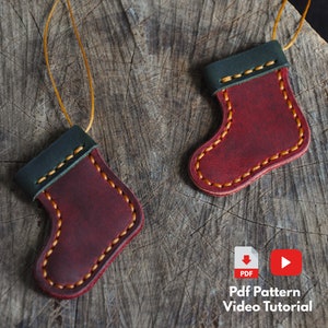 Leather Christmas Tree Ornament Pattern - Video Tutorial - Pdf Pattern - Christmas Ornament - Leather Craft - A4 Size - Leather Pattern Pdf
