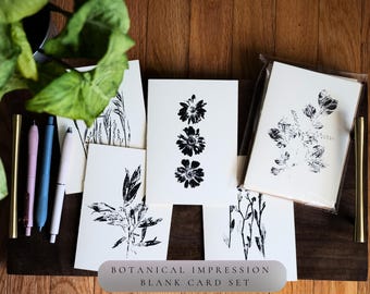 Botanical Greeting Card Set | Minimalist Plant Art Prints