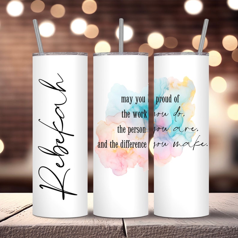 20 Oz Personalized Employee Appreciation Straw Tumbler,gift From Boss