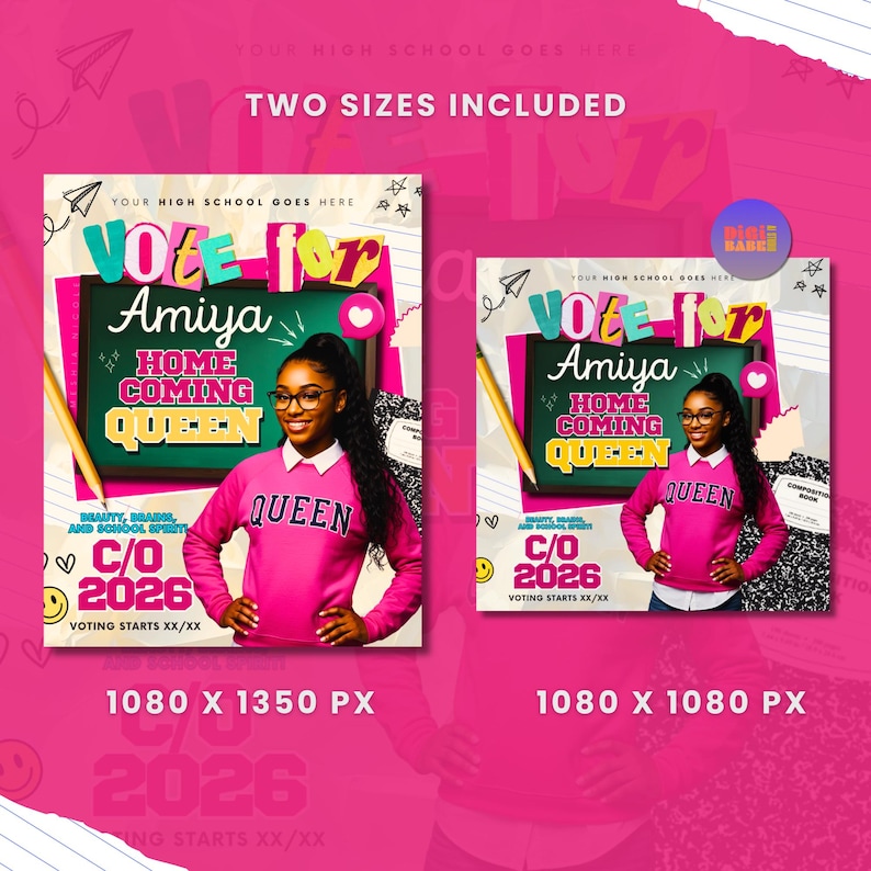 Canva Template, Digital Flyer, Invitation, Party Favor