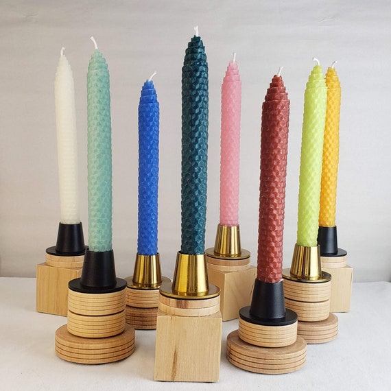 4 Bougies Coniques En Cire D'abeille Blanche - Pour Mariages, Anniversaires, Noël, Décoration Fête (sans Fumée, Anti-goutte)