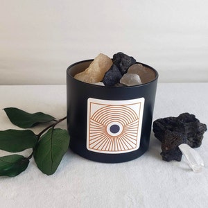 Set de piedras aromáticas del desierto: Roca de lava, cristales, aroma a ámbar