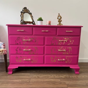 SOLD: Vintage Pink Dresser