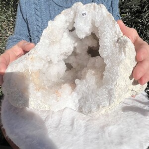 11.15 Kg Geode rock crystal (quartz) from Morocco XXL, minerals, ideal gift