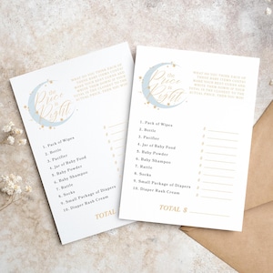 Prijs is goed Spel | Leuk babyshowerspel | Direct downloaden | Babyshower over de maan