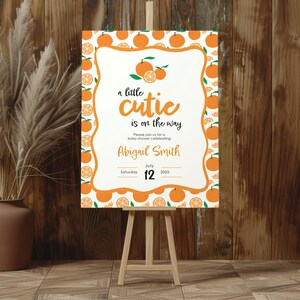 Little Cutie Baby Shower Welcome Sign (Digital)
