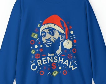 Nipsey Hussle Sweatshirt, Crenshaw, Ugly Funny Christmas Sweater, Urban Christmas Sweats, Xmas Holiday Crewneck Sweater, Gift