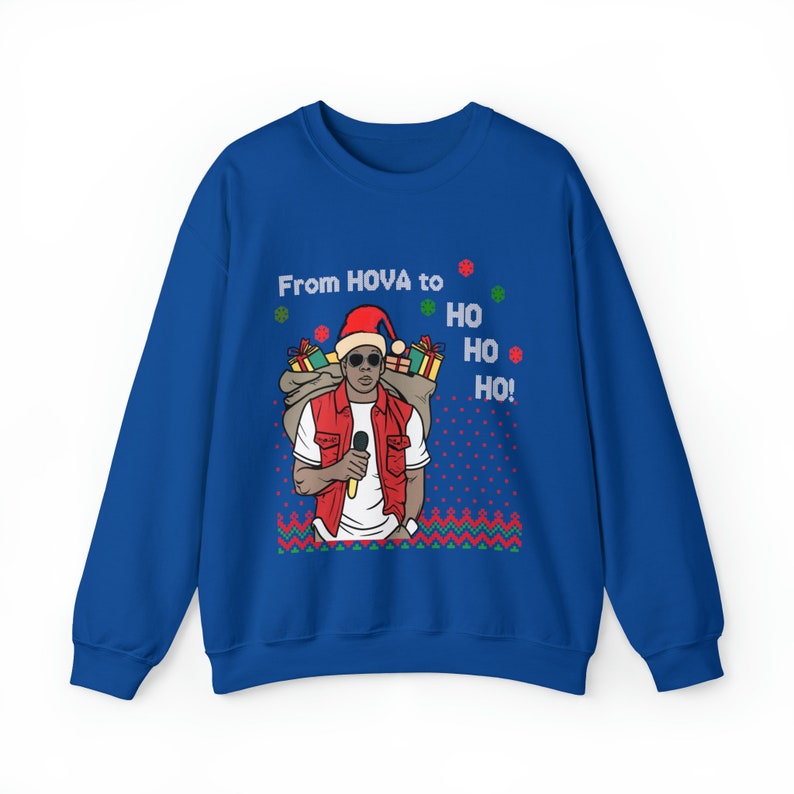 Brutto maglione Jay Z Da Hova a Ho Ho Ho! Felpa unisex, felpe natalizie urbane immagine 10