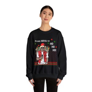 Brutto maglione Jay Z Da Hova a Ho Ho Ho! Felpa unisex, felpe natalizie urbane immagine 3