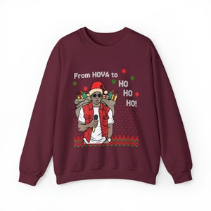 Brutto maglione Jay Z Da Hova a Ho Ho Ho! Felpa unisex, felpe natalizie urbane immagine 9