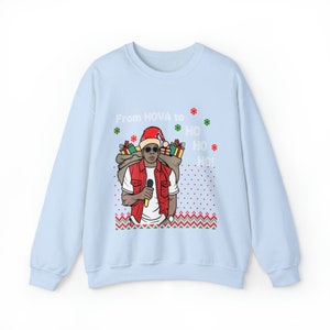Brutto maglione Jay Z Da Hova a Ho Ho Ho! Felpa unisex, felpe natalizie urbane immagine 8