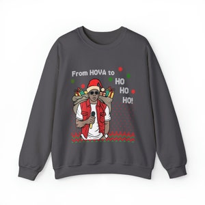 Brutto maglione Jay Z Da Hova a Ho Ho Ho! Felpa unisex, felpe natalizie urbane immagine 5