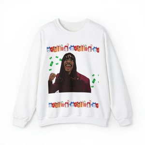 Dave Chappell Sweatshirt, Im Rich Bitch, Thanks Santa, Ugly Funny Christmas Sweater, Urban Christmas Sweats, Xmas Holiday Crewneck Sweater image 8