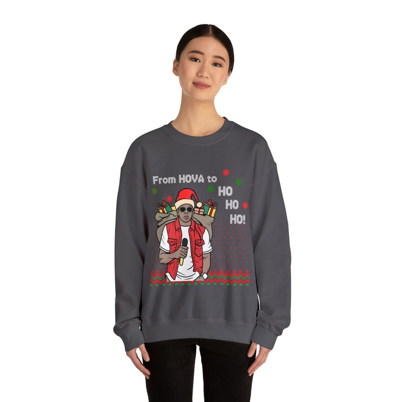 Brutto maglione Jay Z Da Hova a Ho Ho Ho! Felpa unisex, felpe natalizie urbane immagine 7