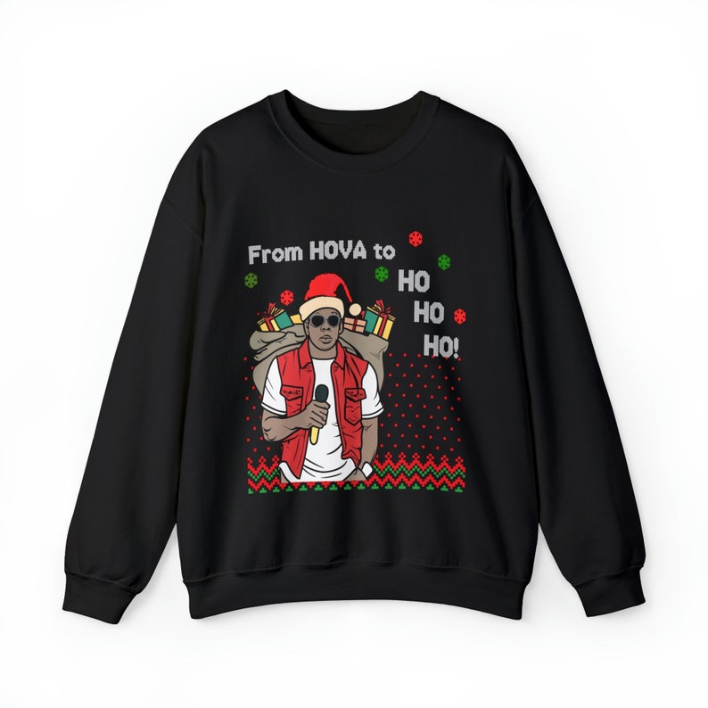 Brutto maglione Jay Z Da Hova a Ho Ho Ho! Felpa unisex, felpe natalizie urbane immagine 1