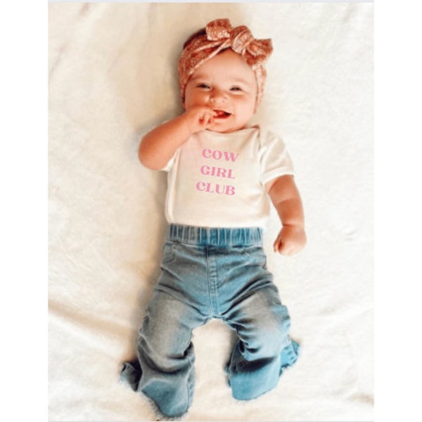 Cowgirl Club Onesie, Cowgirl Baby Shower Gift, Western Outfit, Baby Bodysuit, Country Onesie, Cowgirl