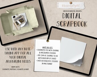 Digitales Scrapbook (Verwendung mit Goodnotes/Noteshelf/Kilonotes, etc.)