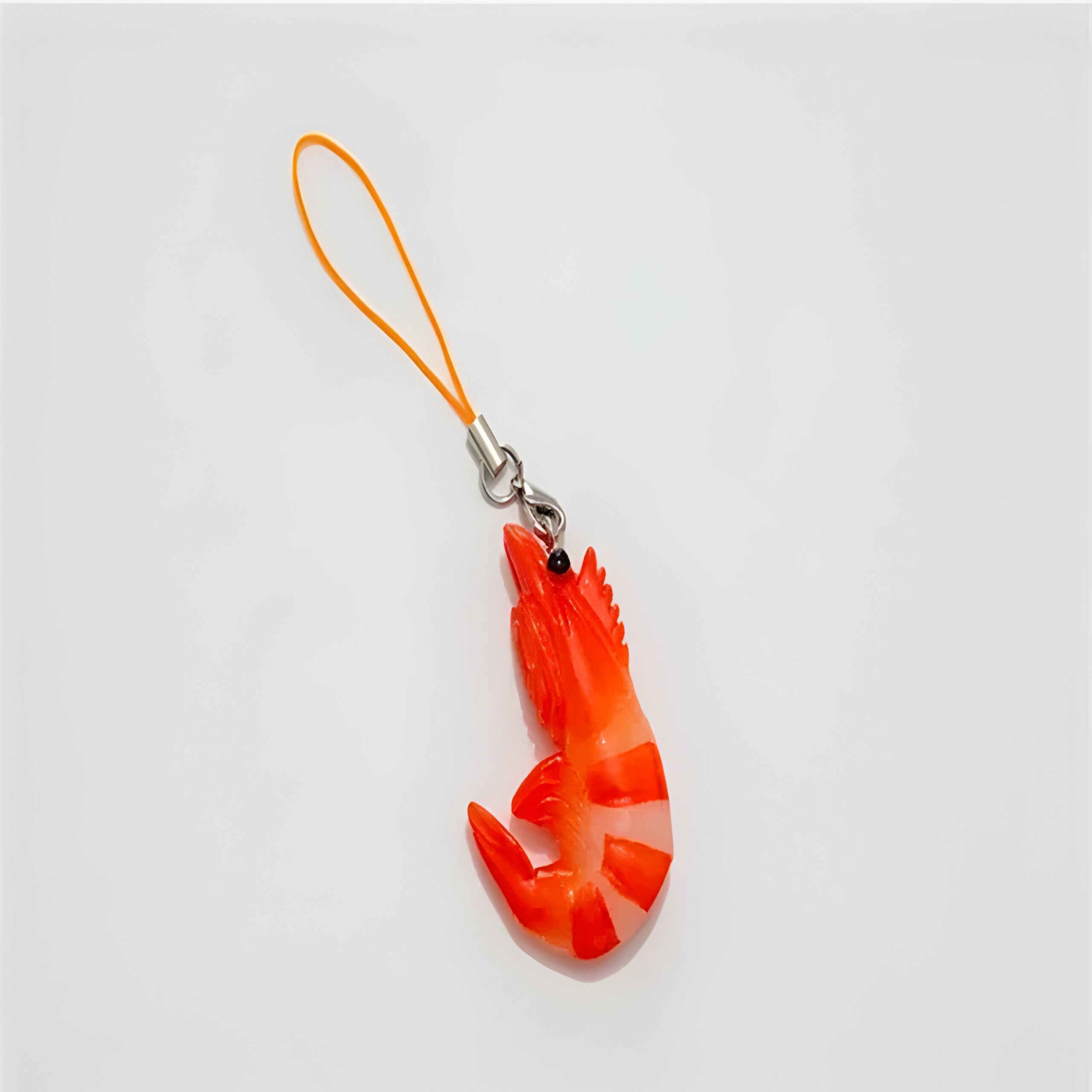 Funky Shrimp Keychain, Kawaii Cute Fish, Creative Food Keychain, Nature