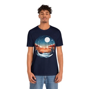 Winter Wonderland Scene Tee - Cozy Nature T-Shirt