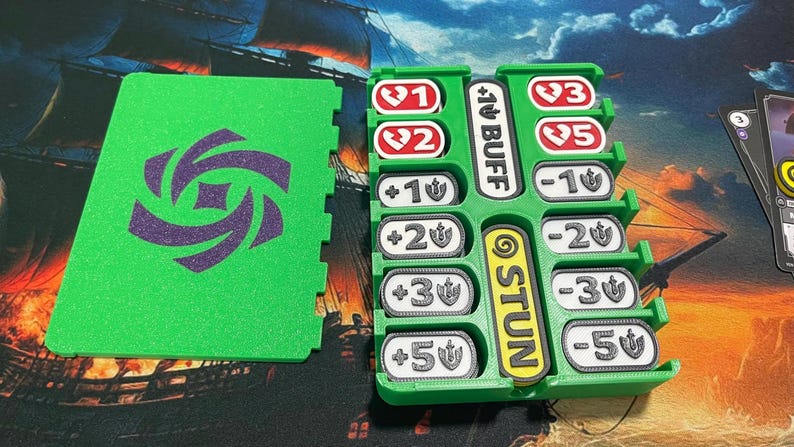 Riftbound TCG Tokens Combat Set | 3D Printed Sliding Case image 3