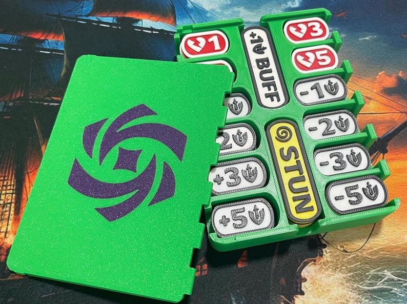 Riftbound TCG Tokens Combat Set | 3D Printed Sliding Case image 1