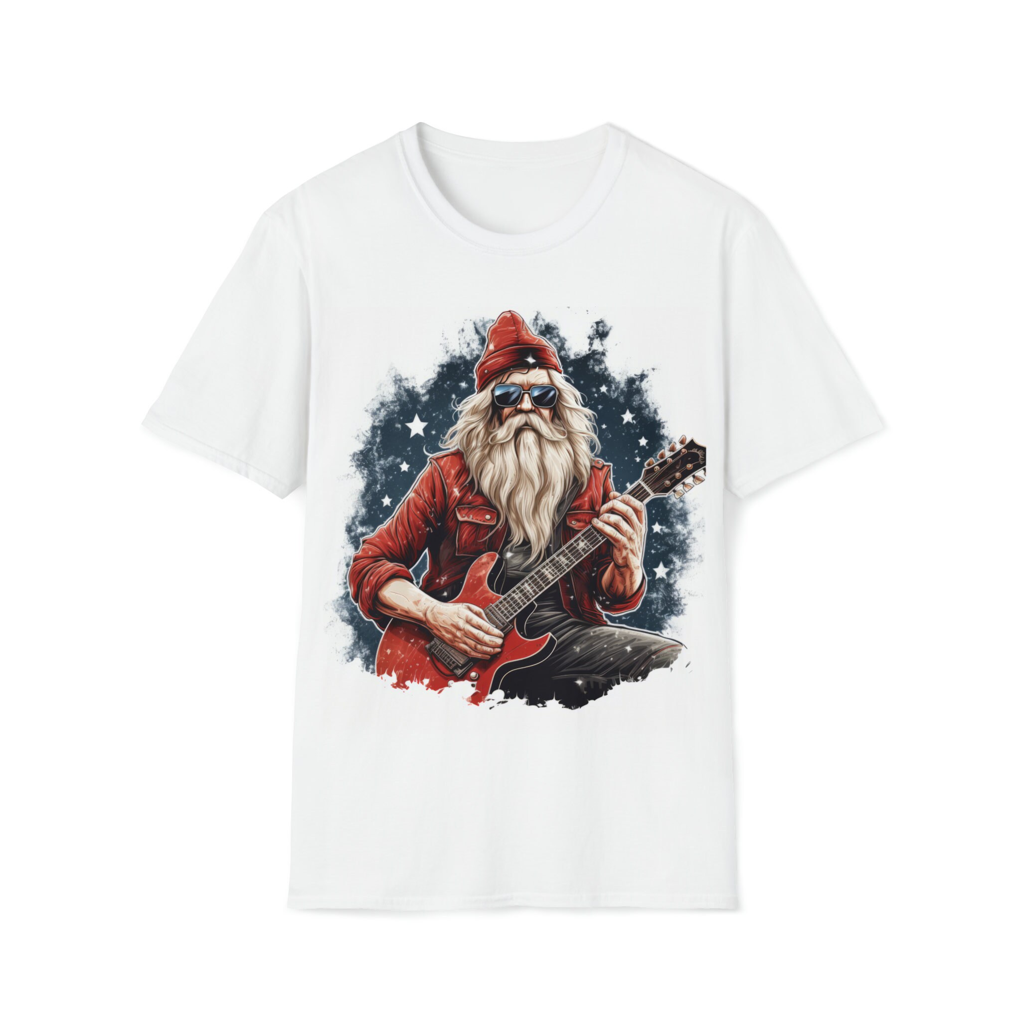 Pull Noel Homme Rock Sweat à Capuche Père Noël Rock And Roll