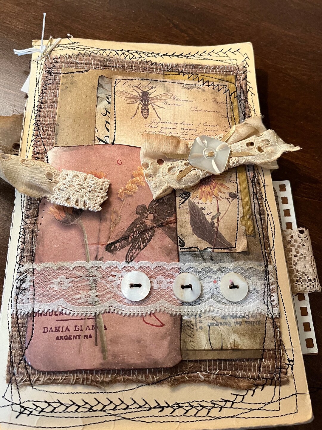 Handmade Junk Journal Paper Crafts Vintage Paper Handbound 