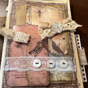Handmade junk journal | Paper crafts | Vintage paper | Handbound | Journal | Gift