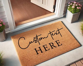 Your Custom Text - Housewarming Gift - Custom Doormat - Personalized Doormat - Welcome Rug - Front Door Mat - Custom Text - Your Custom Rug