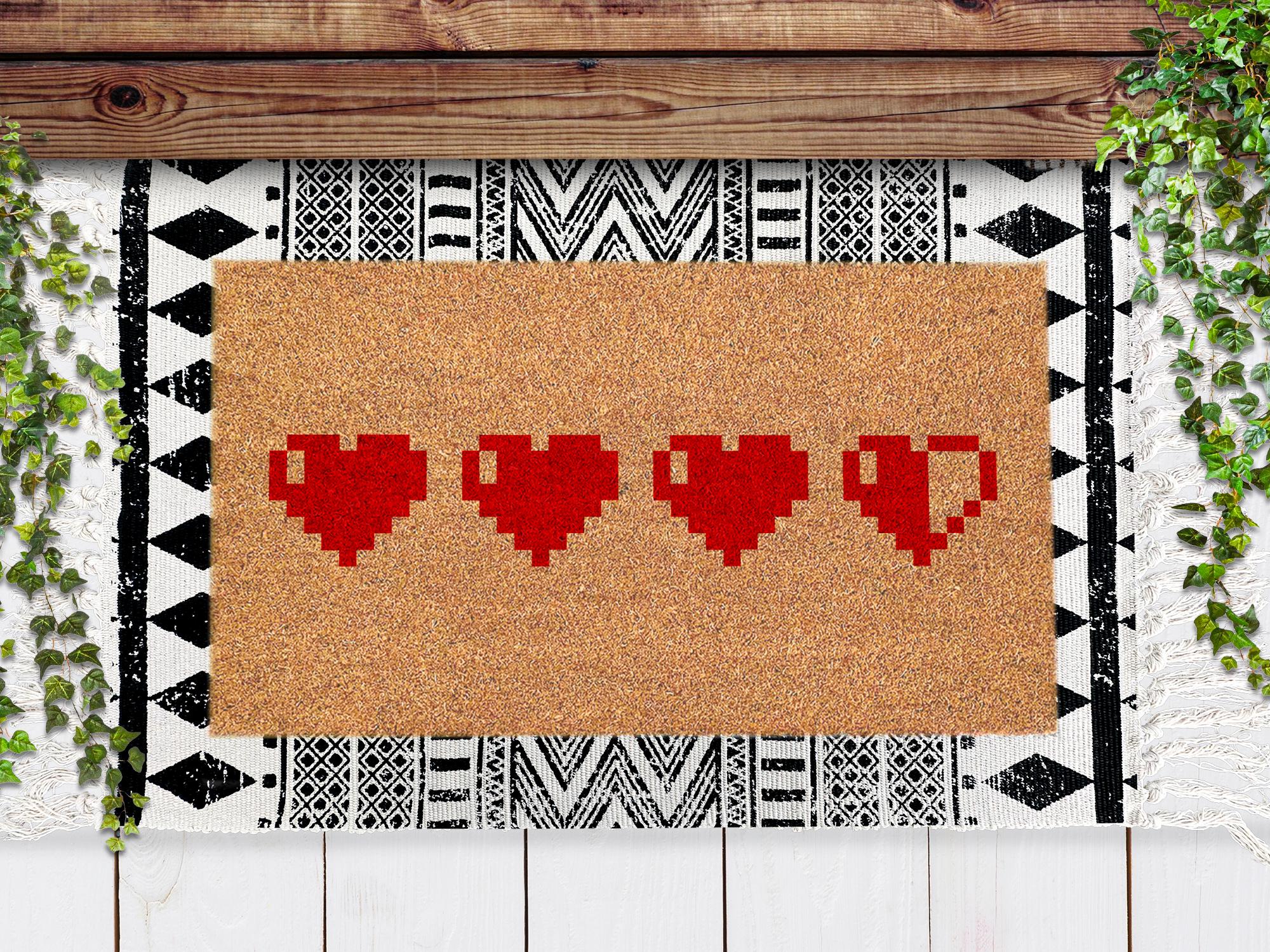 Pixel Heart Rug - Etsy