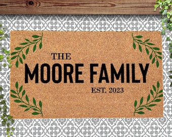 Personalized Christmas Gift - Personalized Gifts For Her - Gift For Women - Custom Door Mat - Christmas Gifts - Front Porch Decor - Door Mat