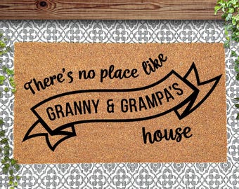 Grandparents Welcome Door Mat - Personalized Doormat - Gift Grandparent - Custom Coir Mat - Home Decor - Family Mat - Housewarming Gift