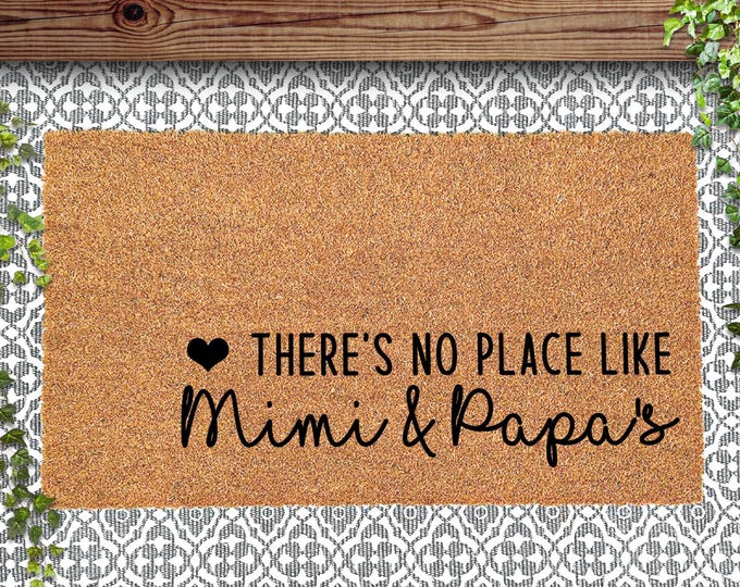 Custom Mimi & Papa Doormat, Cozy Personalized Welcome Mat for Grandparents’ Home, Custom Home Decor, Personalized Doormat, Custom Rug