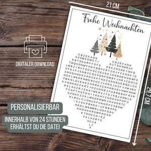 Time instead of stuff voucher Christmas, Christmas puzzle, voucher puzzle Christmas, gift shared time, gift idea Christmas