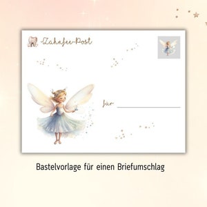 Zahnfee Brief, Urkunde Zahnfee, Post von der Zahnfee, Geschenk Zahnfee